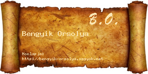 Bengyik Orsolya névjegykártya