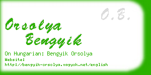 orsolya bengyik business card